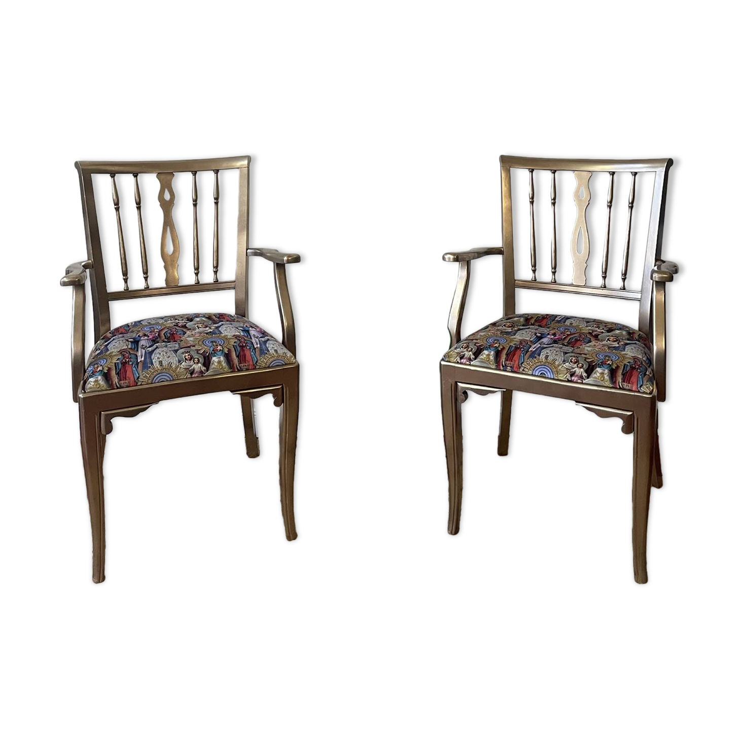 Golden Catholic armchair