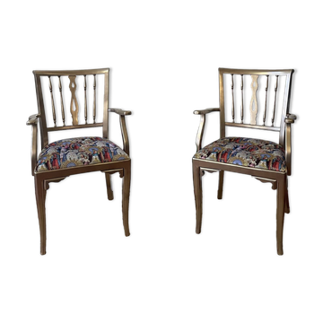Fauteuil catho doré