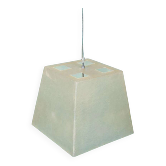Vintage minimalist pendant lamp in fibreglass, Roche Babois