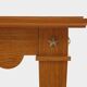 Maxime Old game table oak brass green suede around 1940