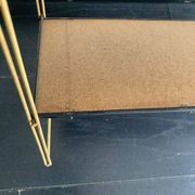 Vintage 1960 String wall shelf in gold wood - 60 x 50 cm