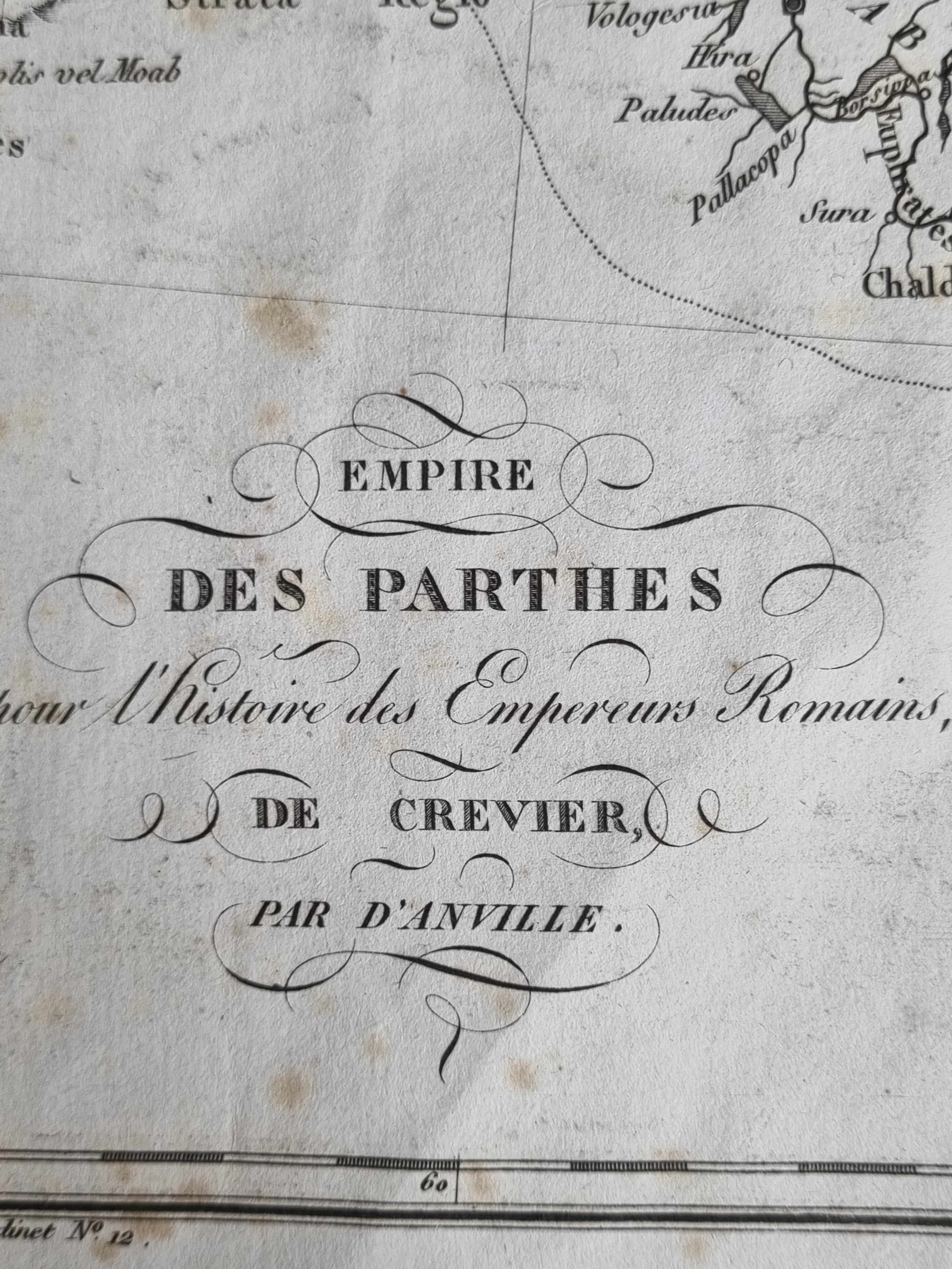 Map of the Parthian Empire from the Atlas of the History of the Emperors of 1819, 48 x 34 cm