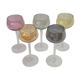 5 colored wine glasses