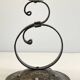 Vintage Black Patina Metal Candlesticks