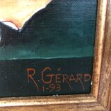 Oil on canvas Still life with books