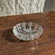 Vintage glass ashtray with scalloped edge D13 H3.5