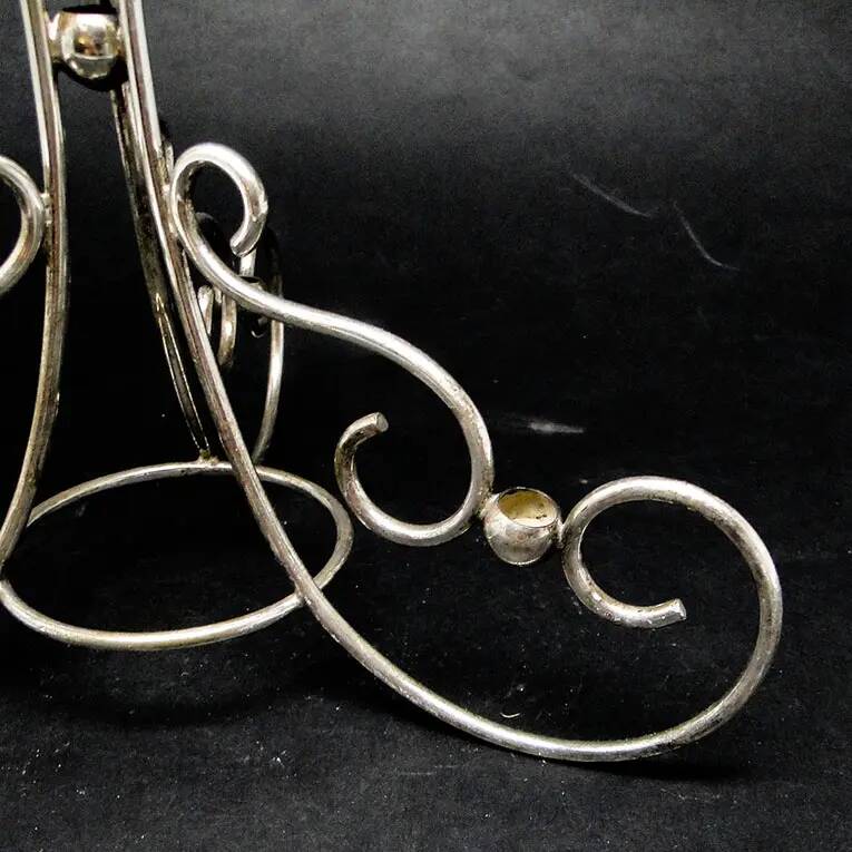 Art nouveau flute vase, silver-plated brass and glass, United Kingdom, early 20th century