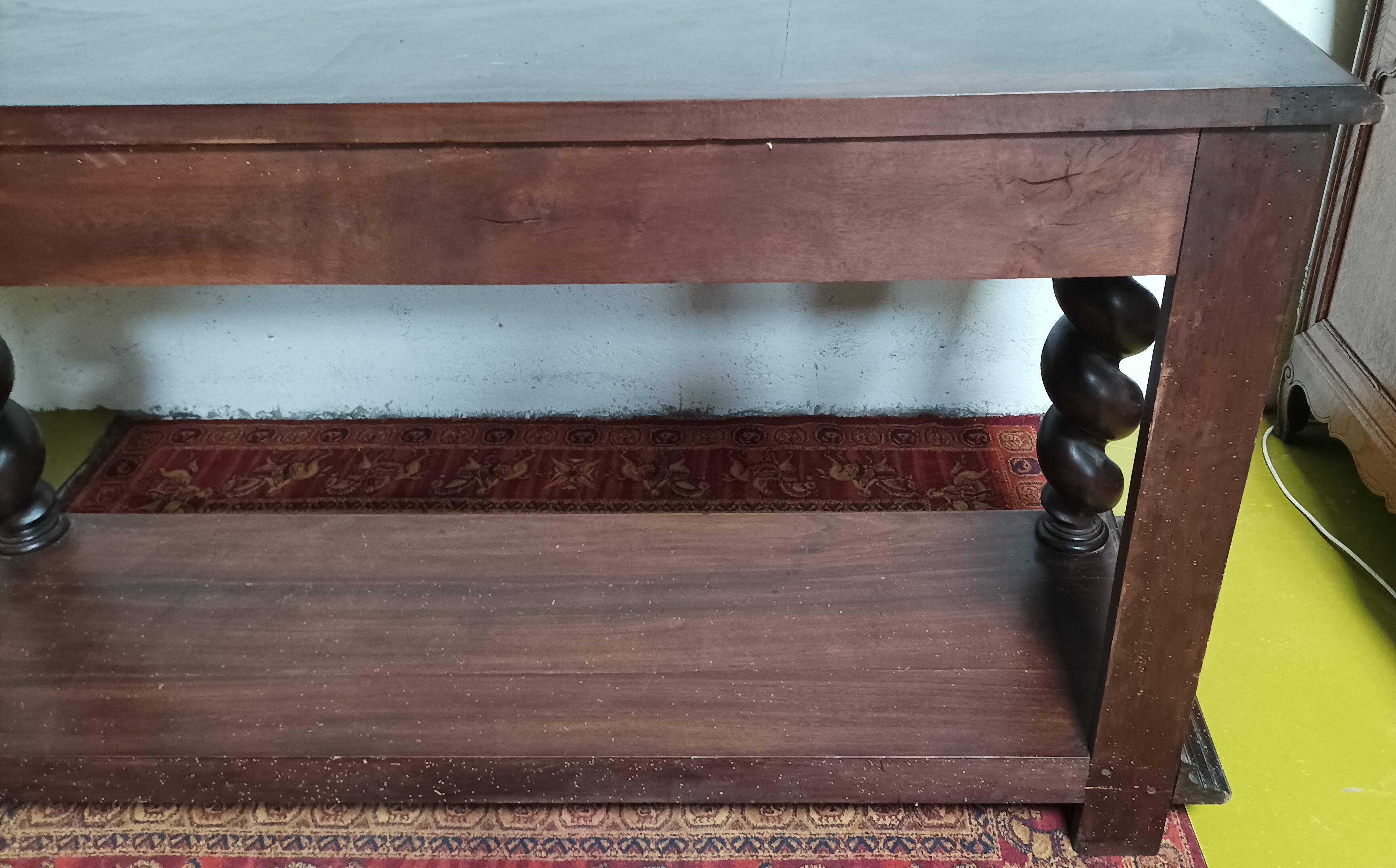 Louis XIII console in walnut