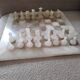 Chess set in onyx and marble