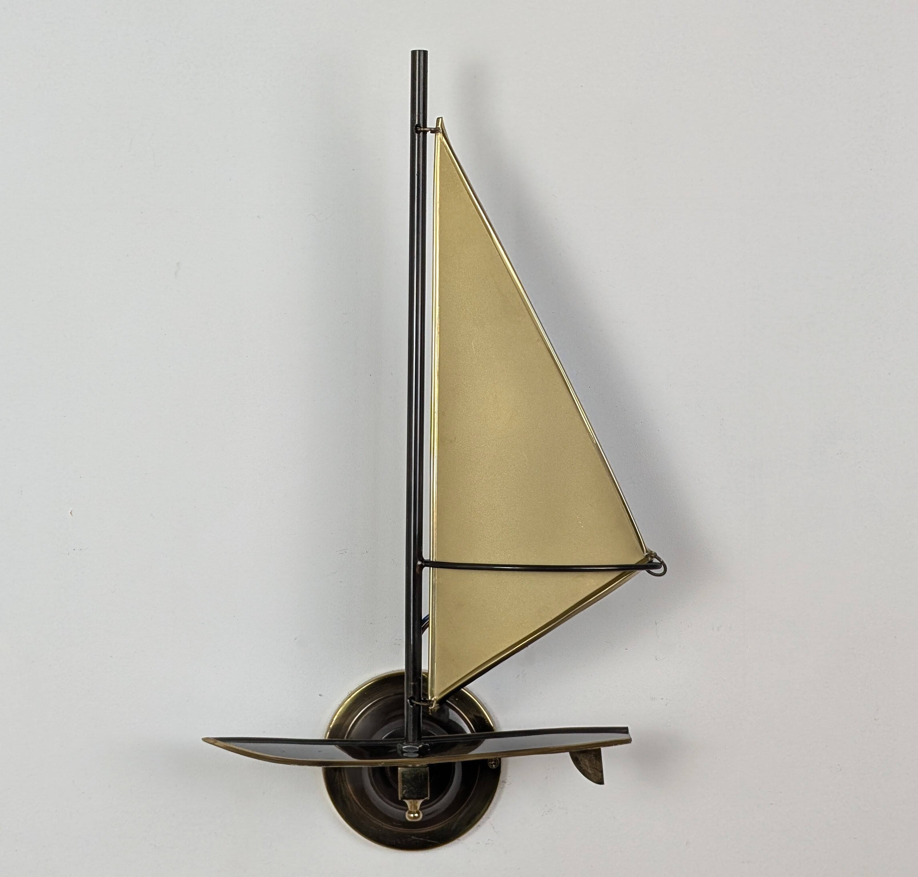 Pair of "sailboat" wall lights