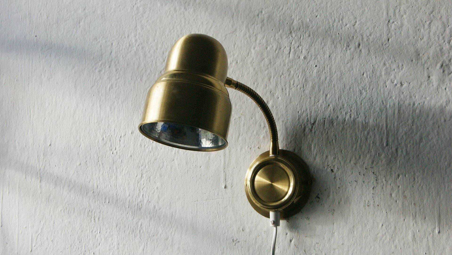 Vintage Swedish Brass Wall Lamp by Ewå Belysning, 1960s