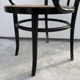 Tuna chair model 1018 in black curved wood and canning 1930