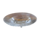 Spiral molded glass bowl – 1950s – 29 cm diameter