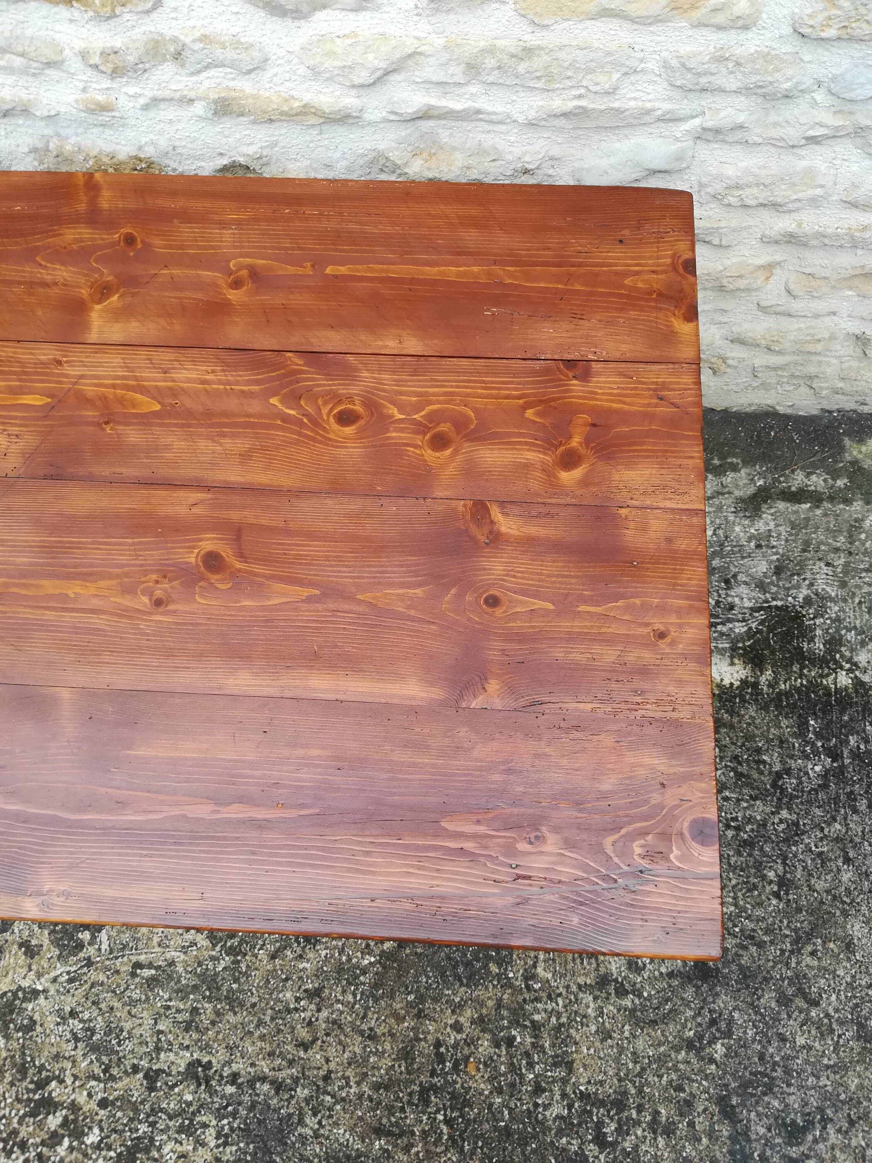 Farm table with drawer