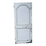 porte ancienne de communication en chêne peint