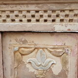 Fully hand-carved stone window with mirror
