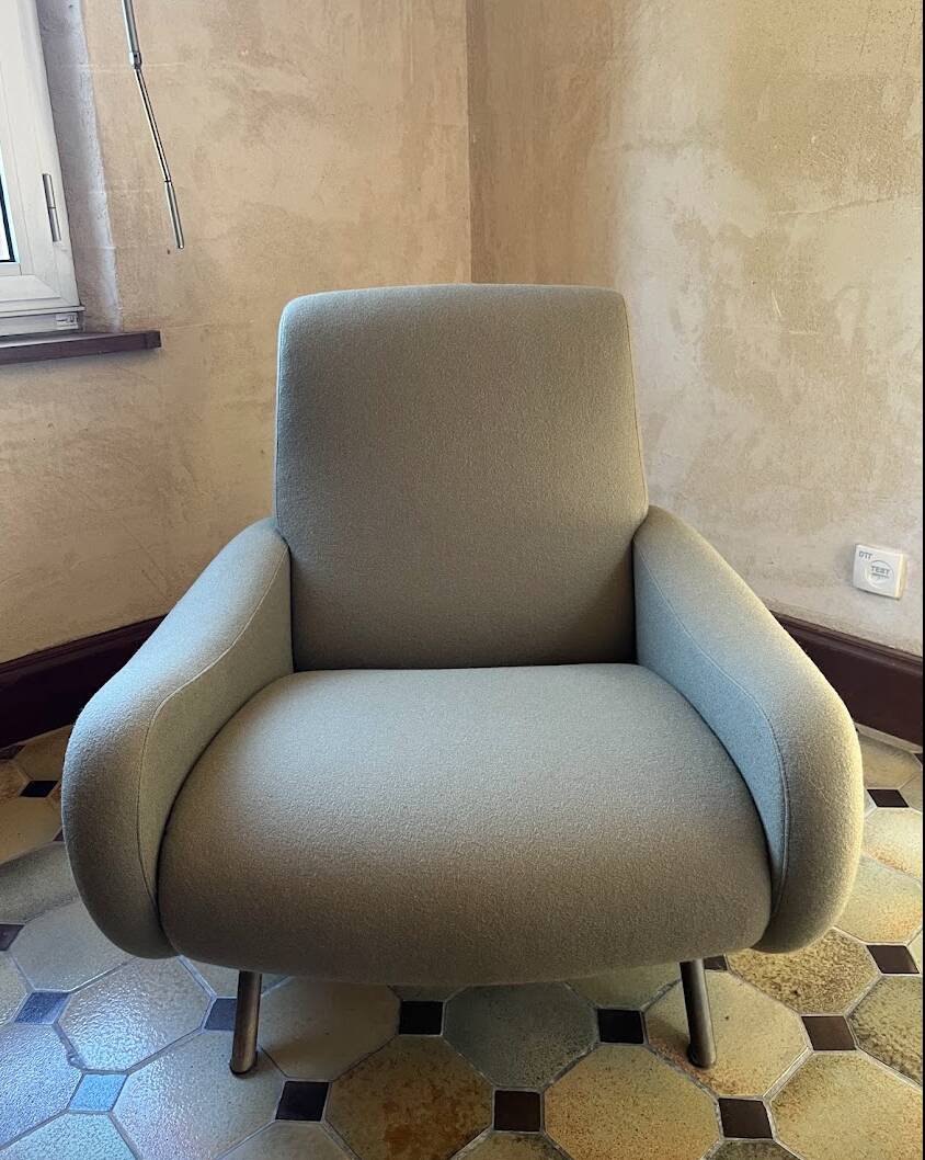 Marco Zanuso "Lady chair" from the 1970s (restored with Kvadrat wool fabric)