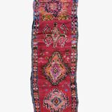 Colourful hallway rug - 258 x 76 cm