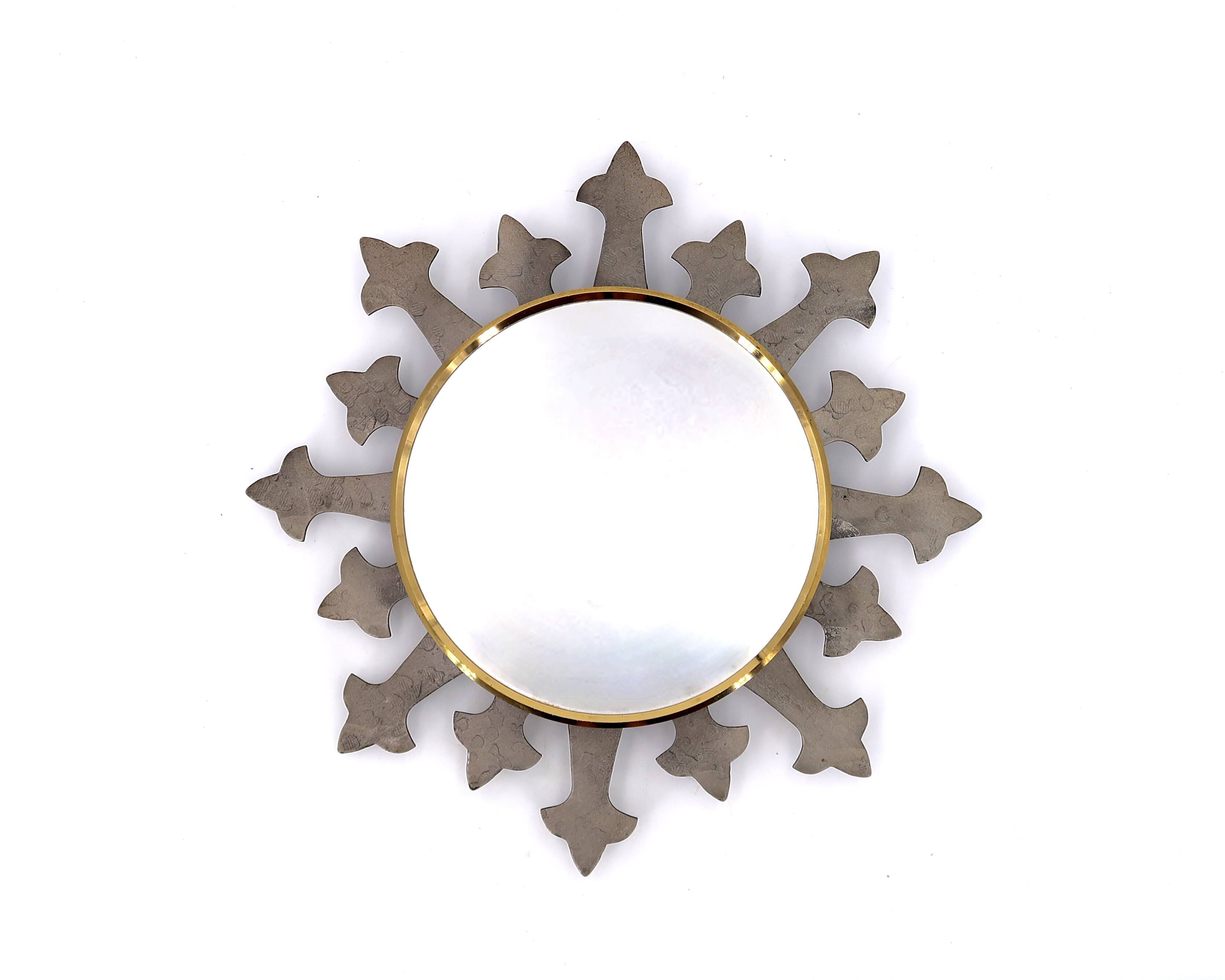 Small metal sun mirror, 1950s