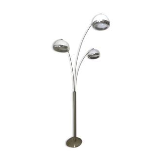 Lampadaire chromé 3 bras années 60