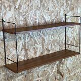60s 70s teak string shelf wall shelf String