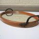 Antique wooden tray and art deco style mirror