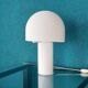 Glass Mushroom Table Lamp by Glashutte Limburg