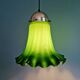 Suspension in green opaline with a scalloped edge, Peill & Putzler, 1970