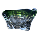Cendrier en cristal vert