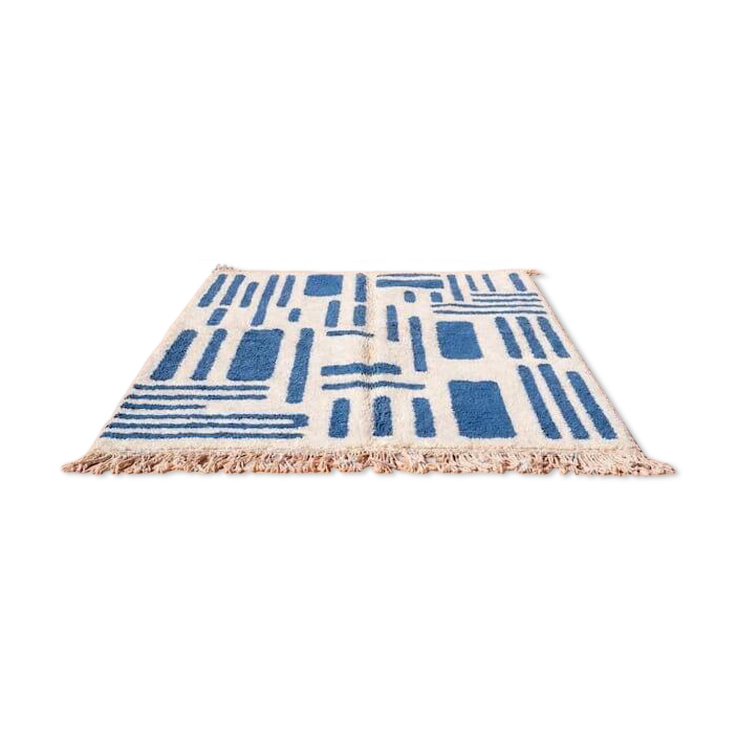 Tapis en laine pure fait main traditionnelle artisanale taille 150 x 250 cm
