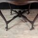 Game table known as "mouchoir" in mahogany, Louis XV style with decorative inspiration.