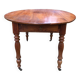 Louis Philippe oval drop-leaf table in solid cherry wood with 2 drawers.