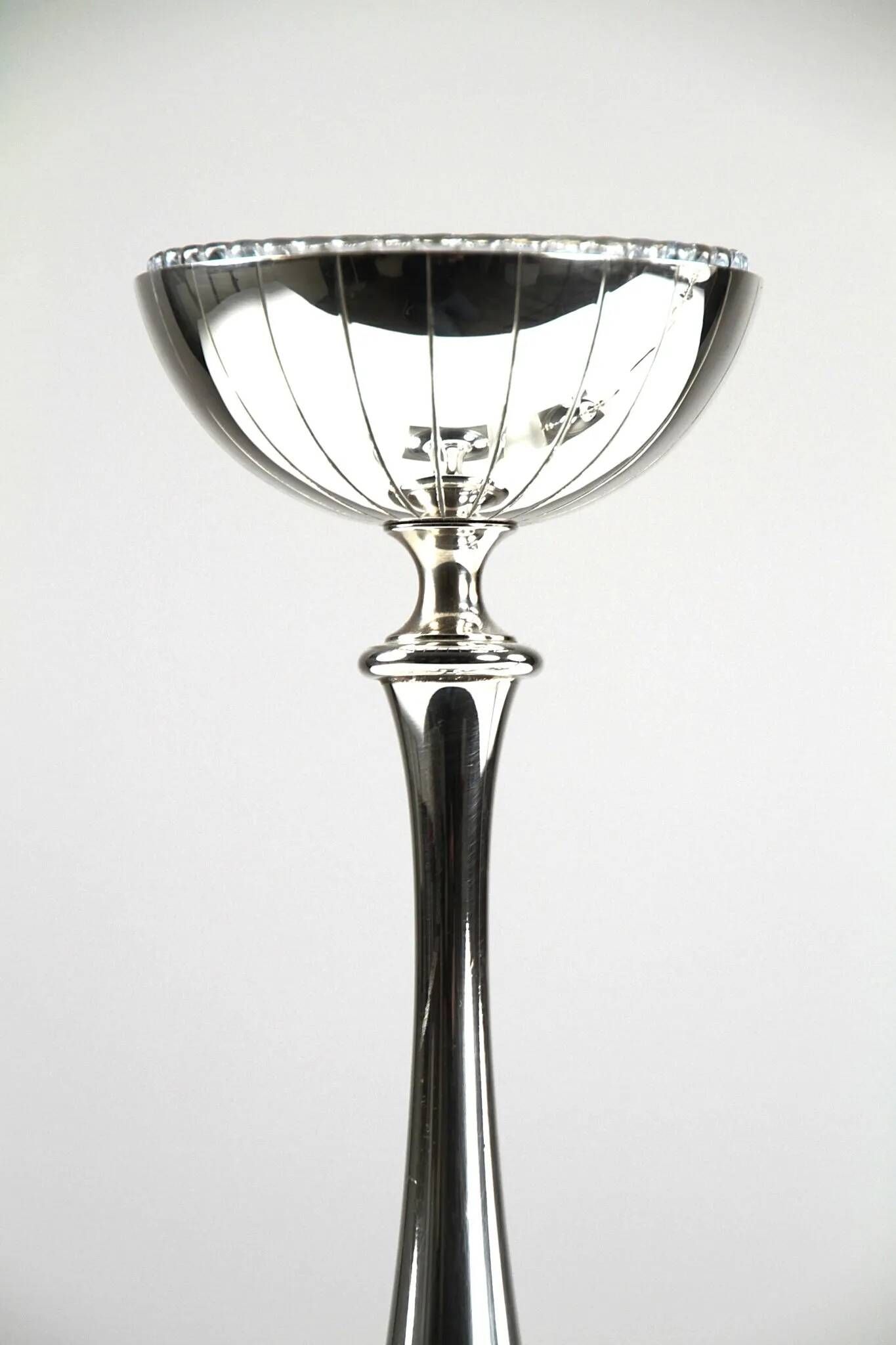 Gunnar Ander for Ystad-Metall: Pair of “Nysilver” candle holders, 1960s