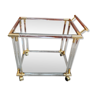 Gilded metal and plexiglass sideboard