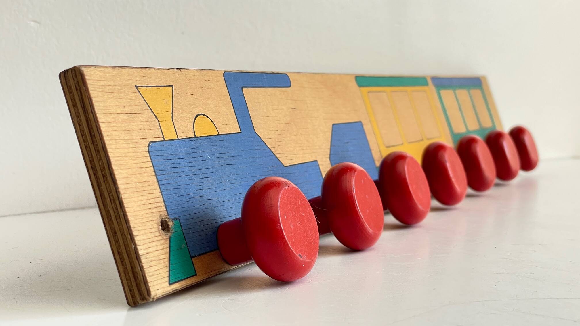 Children's Wooden Coat Rack from the 50s and 60s