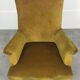 English armchair Napoleon III in mustard yellow velvet