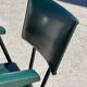 Rare green leatherette armchair, by "Colette Gueden", designer from the 1950s