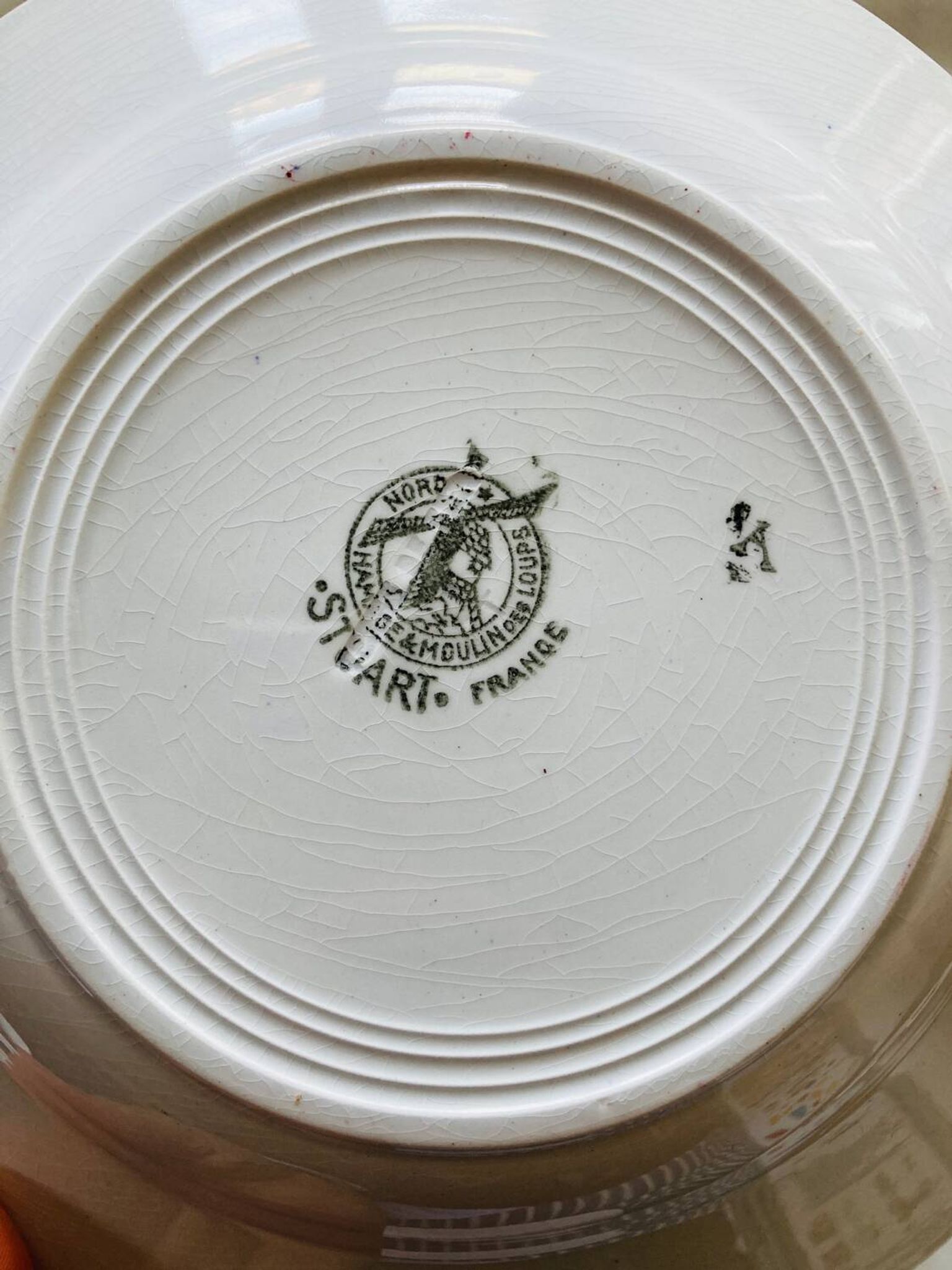 X7 assiettes creuses en faïence Stuart Moulin des loup- retro-cuisine- vintage