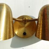 Double wall lamp adjustable brass cocottes