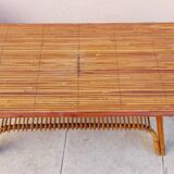 Vintage rattan coffee table