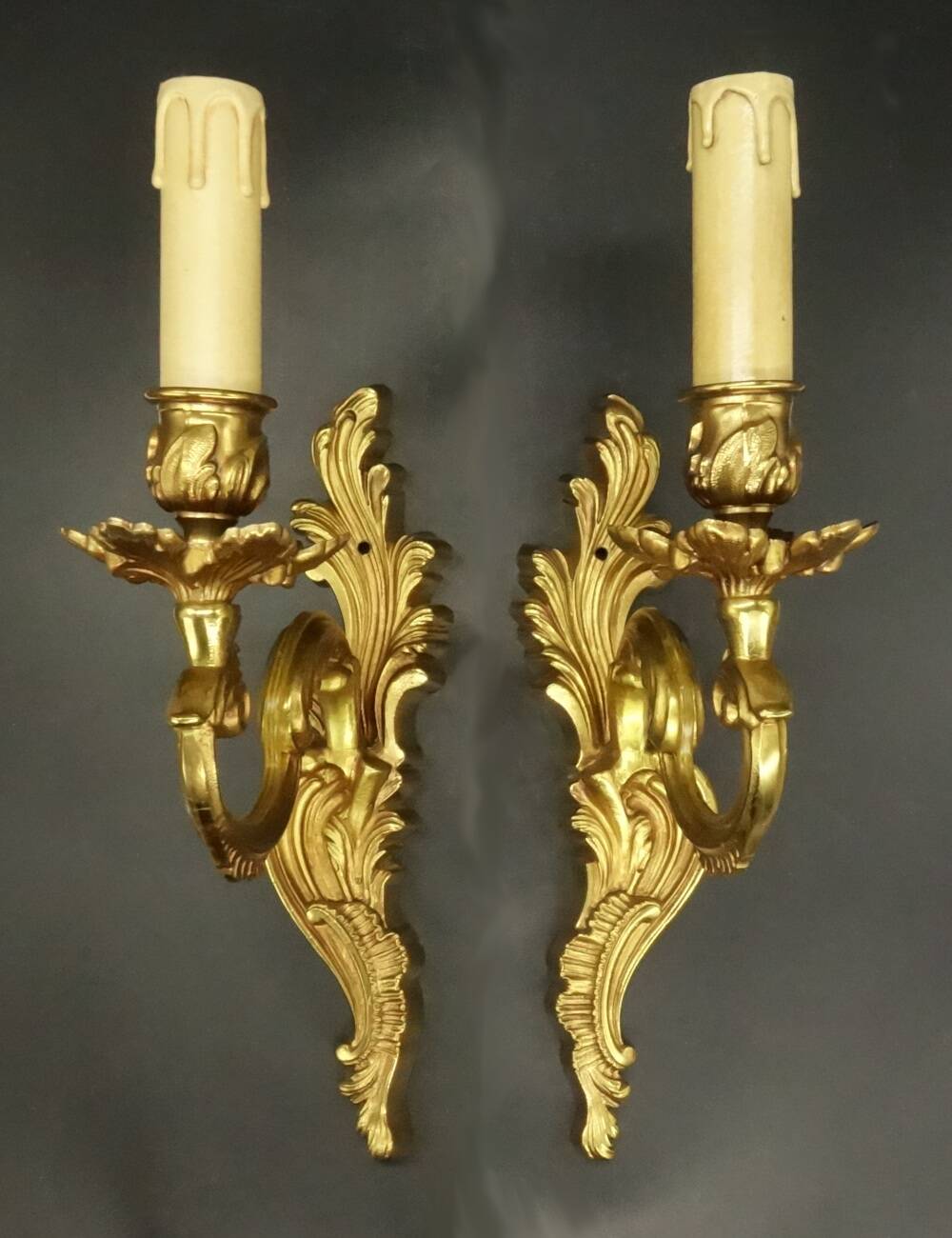 Pair of Louis XV style wall lights - Lucien GAU, Paris
