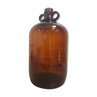 Bonbonne ambrée anse double