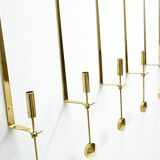 Group of 10 Swedish brass candle sconces by Pierre Forssell for Skultuna