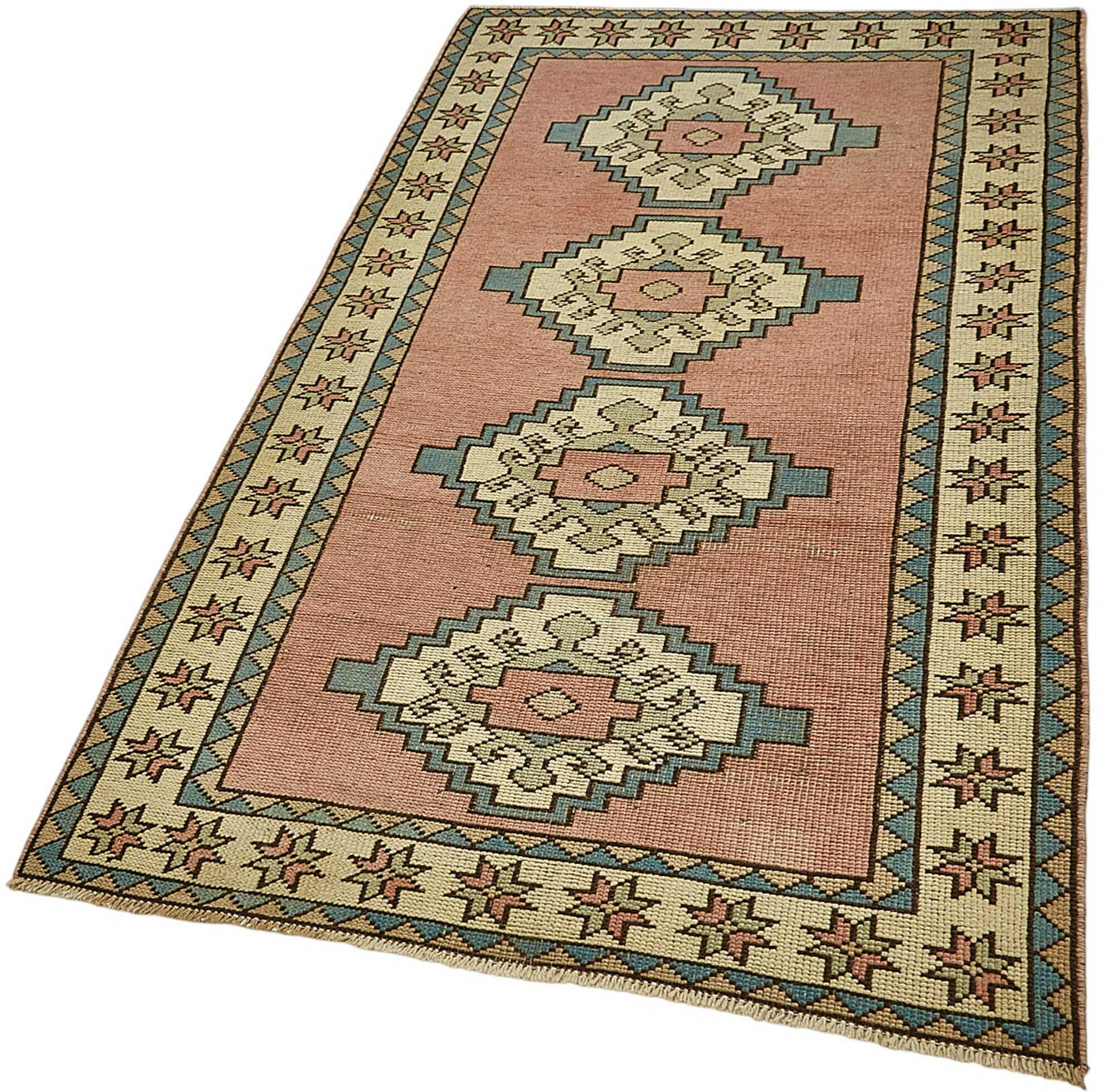 Turkish Vintage Anatolian Rug 104 cm x 196 cm