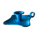 Old sky blue enamelled candle holder