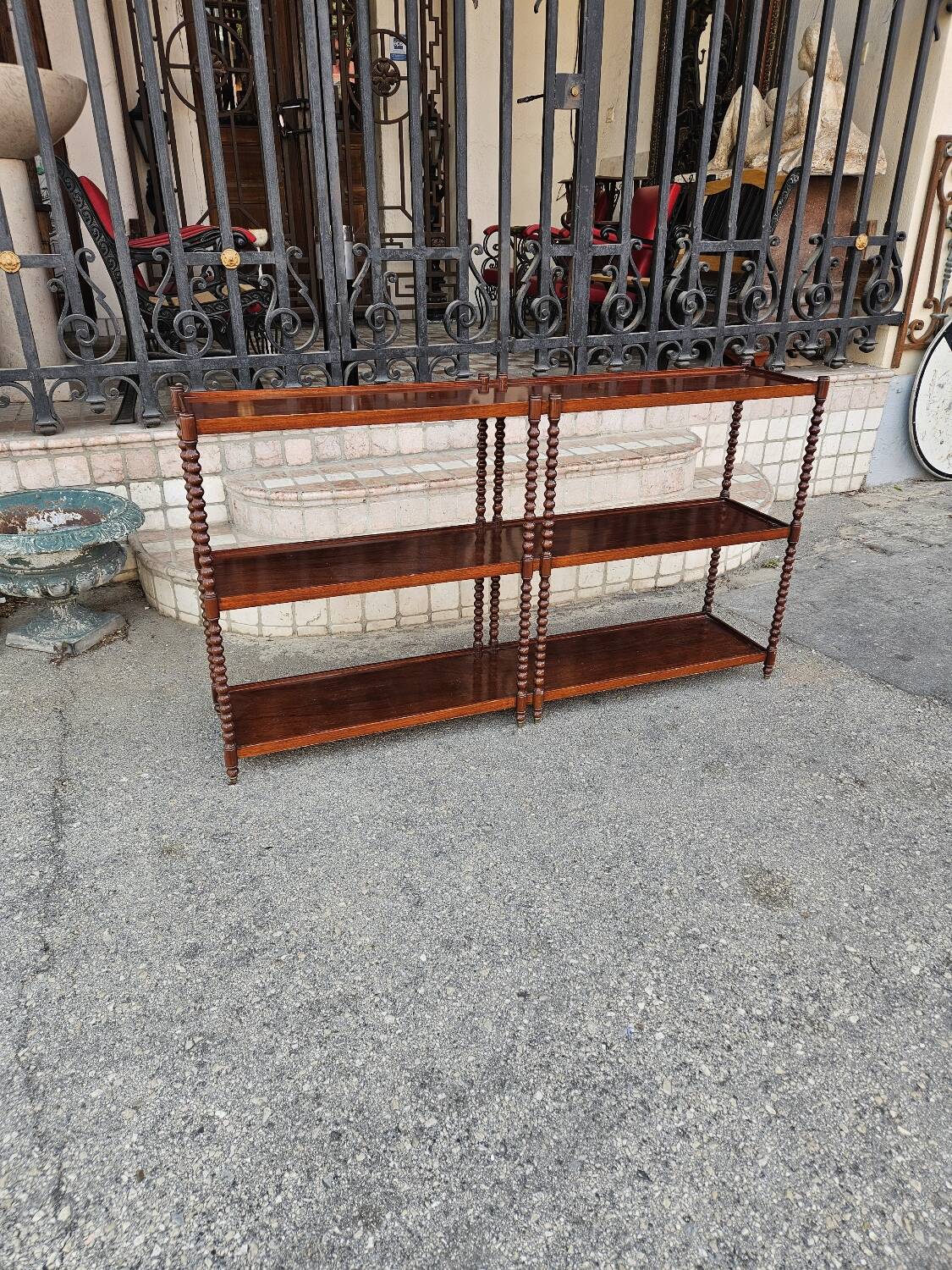 Large 20th century mahogany shelf