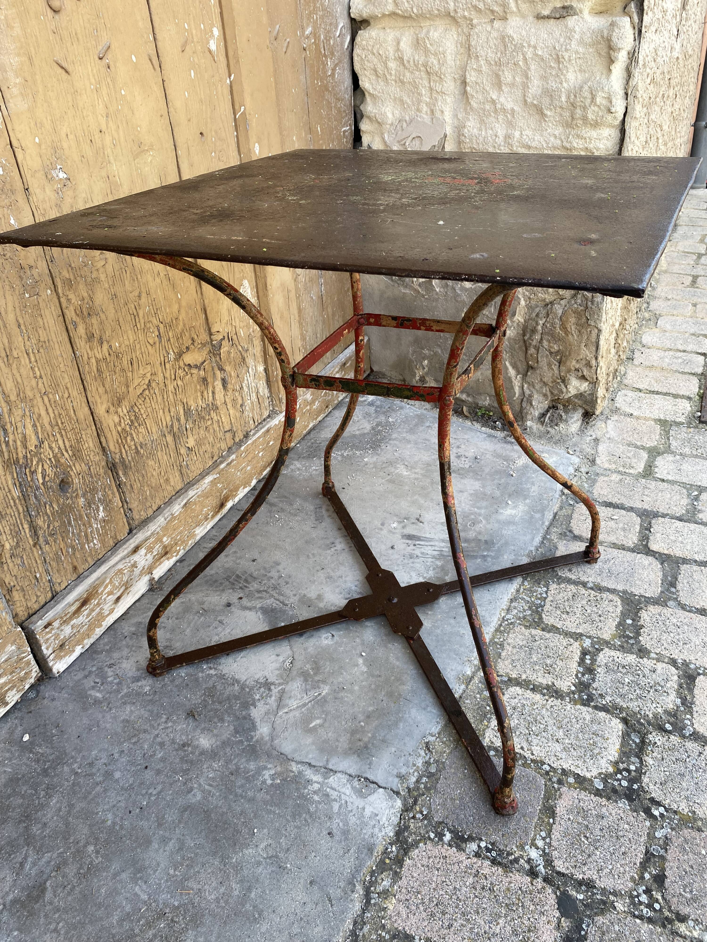 Wrought iron pedestal table