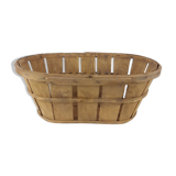 Old brocante wooden grape basket