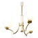 Mid-century Italian Brass and Opaline Chandelier