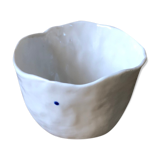 Porcelain bowl made with pinch technique
